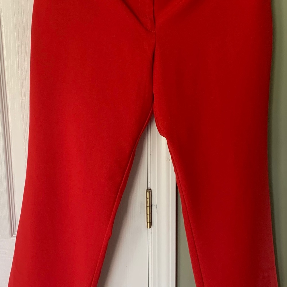 Worthington Red Cuffed Ankle Pants